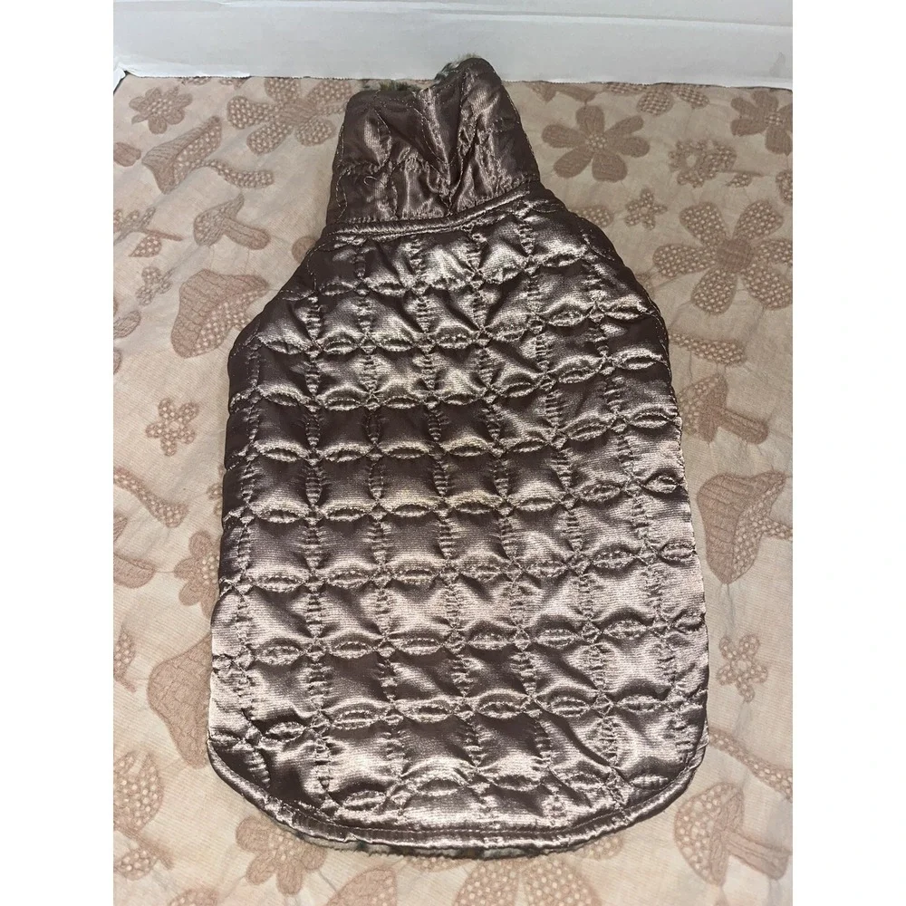 Top Paw Dog Coat Medium ,m, Faux Fur , Quilted , Leopard‎ Print